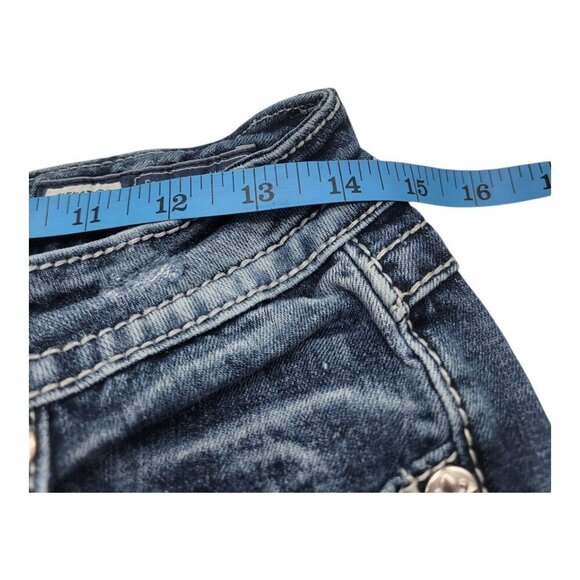 Miss Me Jean Women 28x33 Signature Boot Western Blue Denim Boho Bling Y2K - Picture 6 of 9